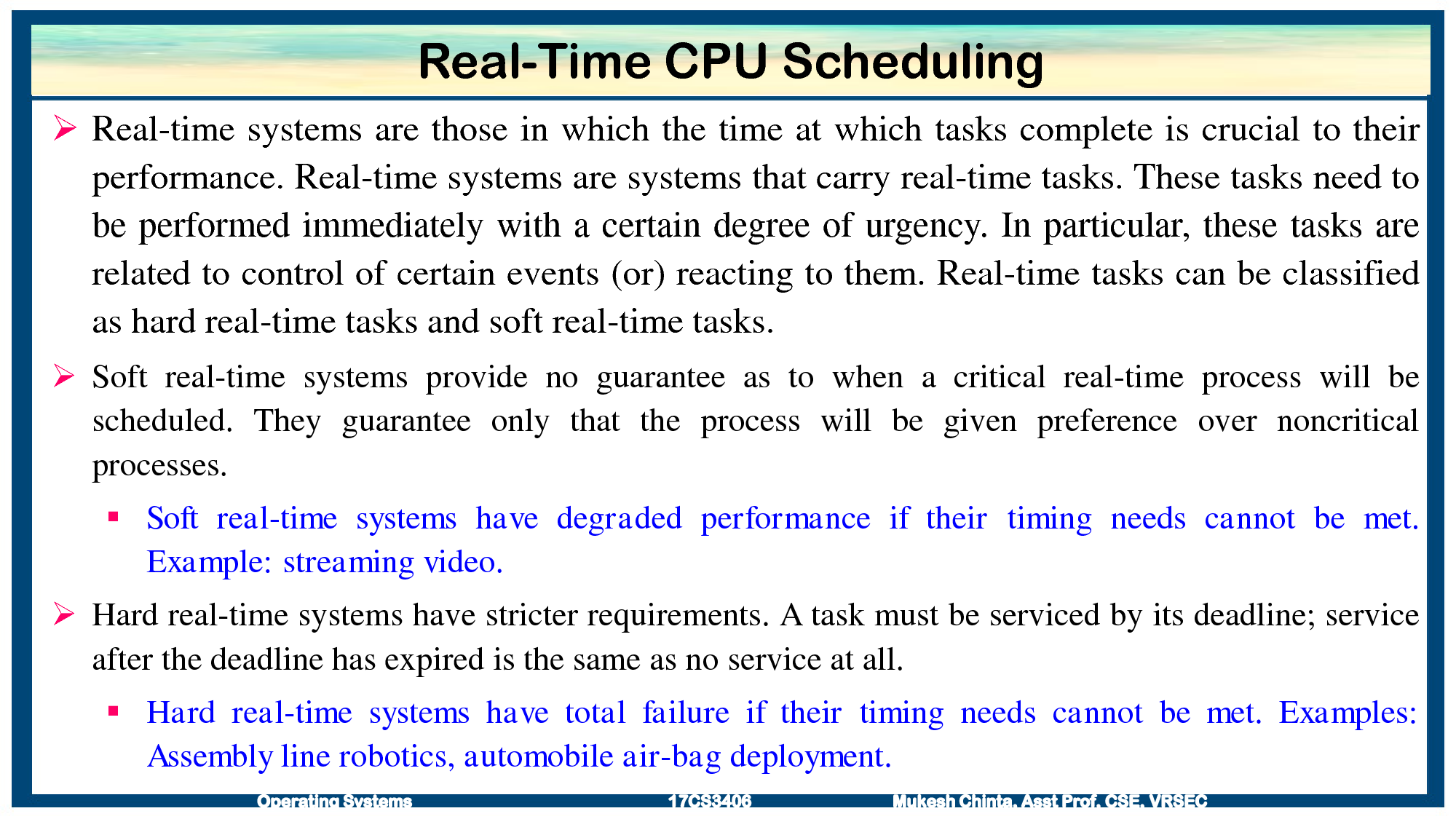 Real-Time Scheduling